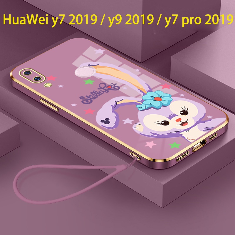 外殼華為 y7 2019 華為 y9 2019 華為 y7 pro 2019 手機殼軟殼電鍍矽膠防震保護器光滑保護保險槓