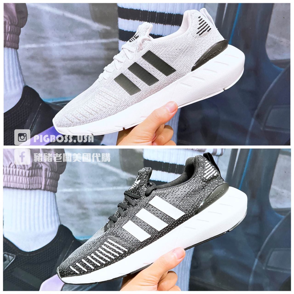 【豬豬老闆】ADIDAS SWIFT RUN 22 透氣 休閒 運動 慢跑鞋 女鞋 黑 GV7971 白灰 GV7969