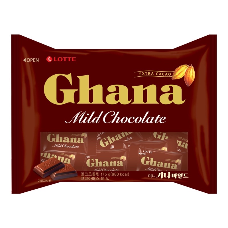 韓國 樂天 LOTTE Ghana 巧克力片