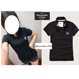 §上鉌嚴選 A&F Abercrombie&Fitch Embroidered Logo Slim 經典款Polo衫-黑