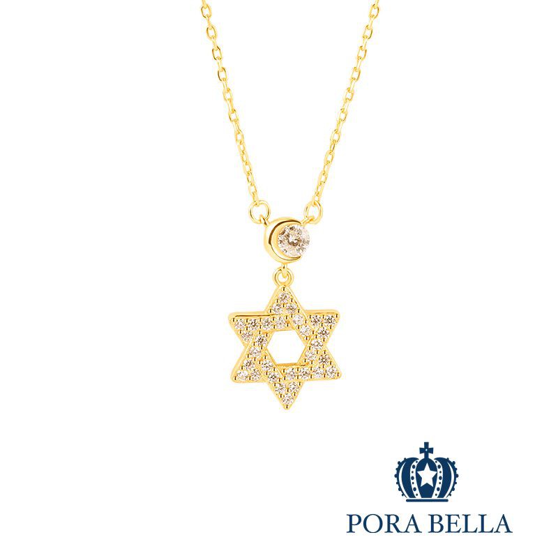 925純銀鋯石項鍊 幾何 永恆之星 璀璨 動人純銀項鍊 Necklace