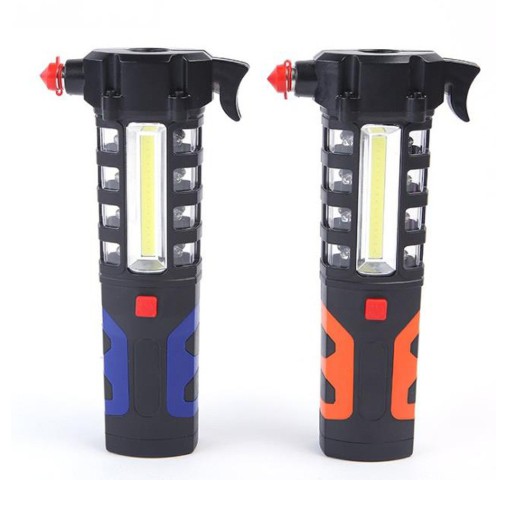 【現貨】 換現金LED照明手電筒+安全錘+安全割刀 COB工具燈