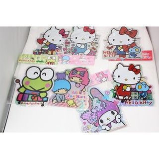 大賀屋 三麗鷗 雷射 造型 貼紙 Hello kitty 凱蒂貓 大眼蛙 美樂蒂 雙子星 正版 授權 T00011680