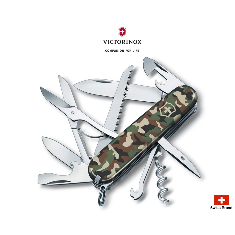 Victorinox瑞士維氏91mm迷彩獵人Huntsman,15用瑞士刀,瑞士製造【1.3713.94】