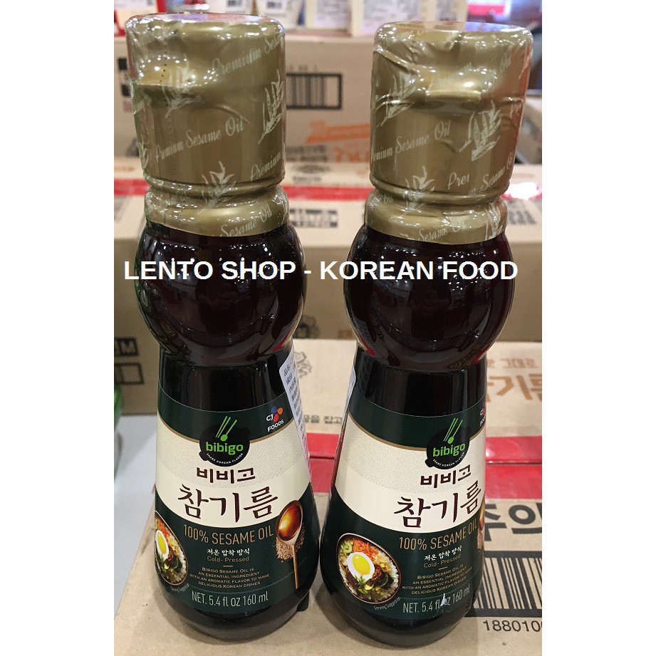 LENTO SHOP - 韓國 CJ Bibigo 芝麻油 麻油 참기름  160ml