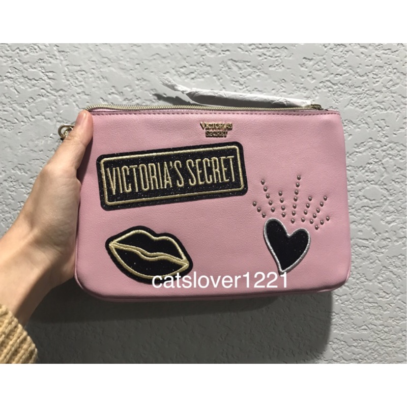 (現貨)美國代購 Victoria's Secret 維多利亞的秘密 VS 塗鴉 手拿包 2色