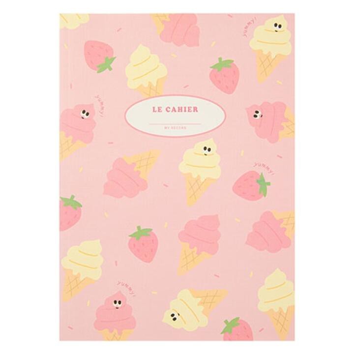 [ARTBOX OFFICIAL] 韓國 可愛 草莓冰淇淋圖案筆記本