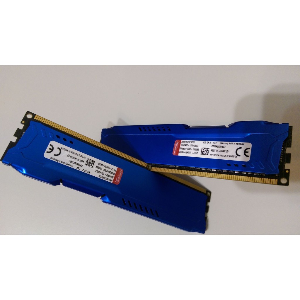 金士頓 HyperX DDR3 1866 4G x 2條  KIT組  (共8G) 藍色