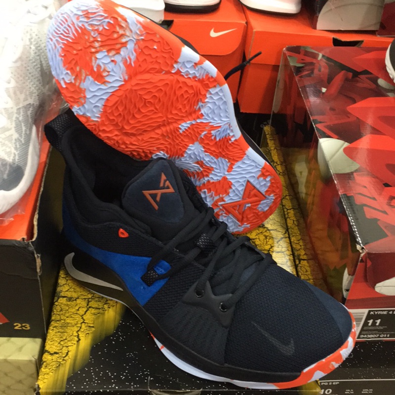 Nike PG2 藍橘配色雷霆XDR籃球鞋