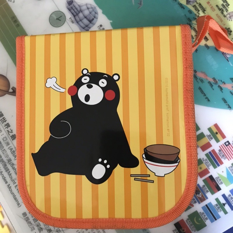 岡山可面交全新熊本熊便當碗筷湯匙組合小朋友上學營養午餐便當碗筷湯匙組合不鏽鋼