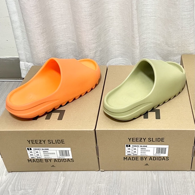 🔥Yeezy Slide Enflame 橘色 Resin 綠色 US10 椰子 拖鞋 Adidas 28.5 44.5