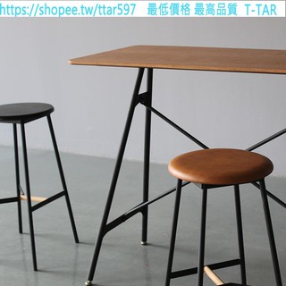 可議北歐風格鐵藝實木吧臺凳餐椅酒吧復古美式鄉村金屬做舊餐廳椅子 T-TAR傢俱