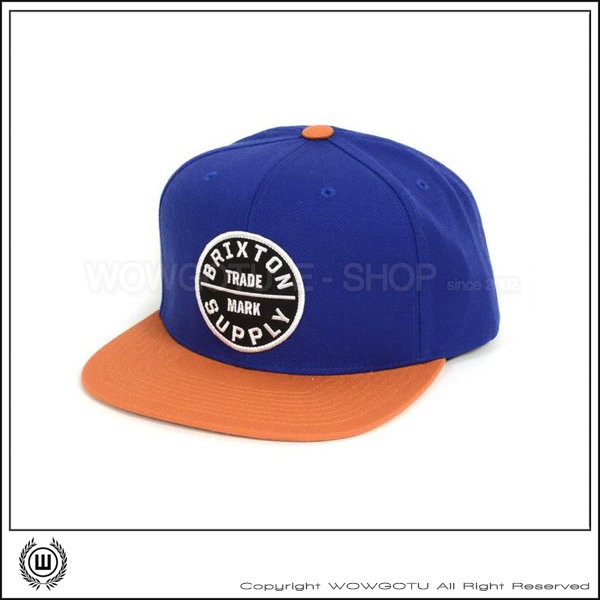 SALE!【 BRIXTON 】街頭流行棒球帽 - OATH III (藍+橘)