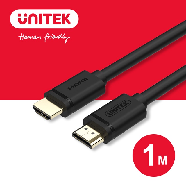 UNITEK 1.4版HDMI高畫質數位傳輸線 1M(Y-C136M)