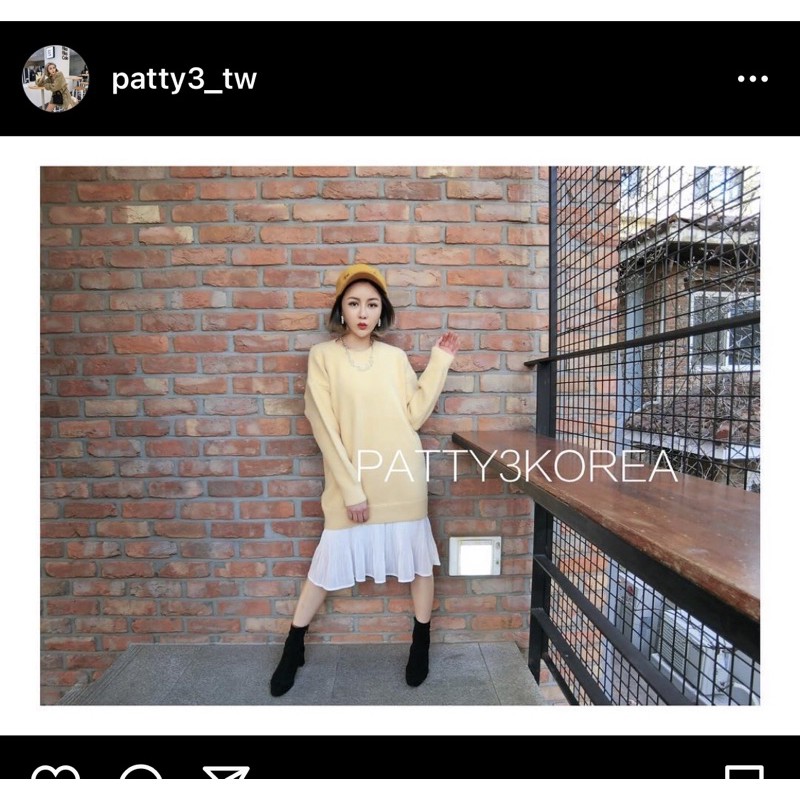 老闆娘patty3-鵝黃異材質洋裝