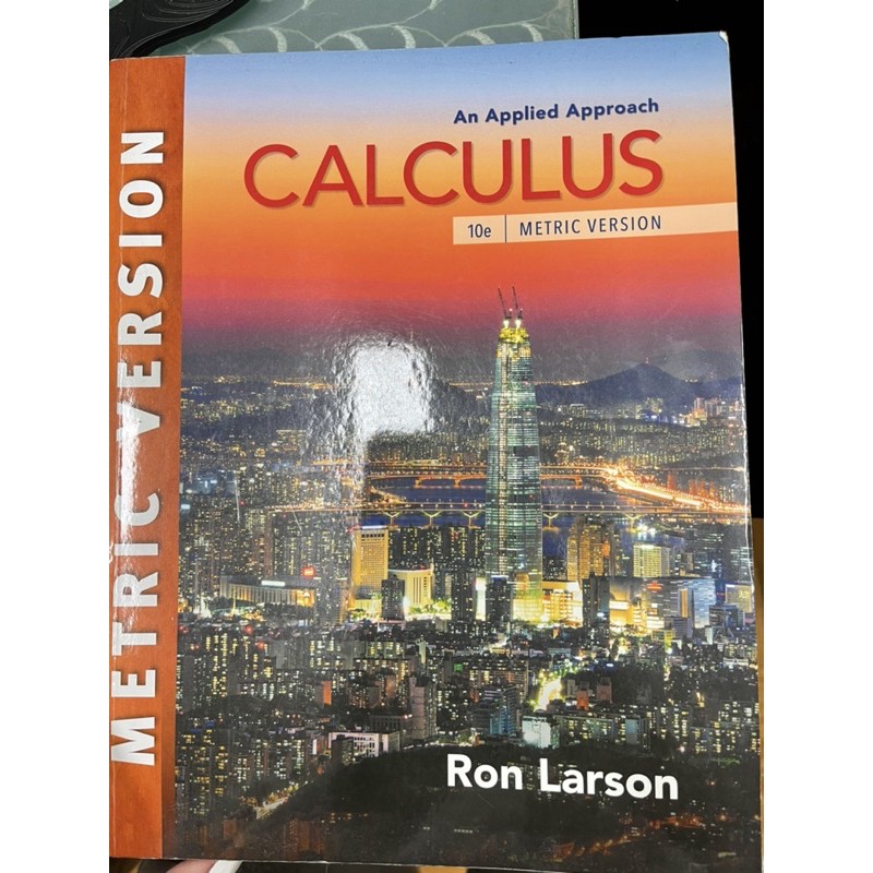 CALCULUS 近全新 沒用過 METRIC VERSION Ron Larson 微積分 大學 原文書 參考書