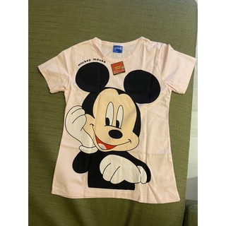 Micky mouse disney 全新米奇T shirt, 尺寸約M, 粉紅色
