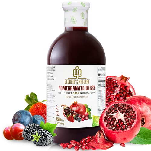 Georgia紅石榴莓果原汁(750ml/瓶) 非濃縮還原蔬果汁(超取勿超過2瓶以上)