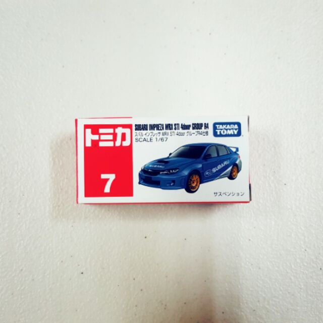 TOMICA NO.7 SUBARU IMPREZA WRX STI