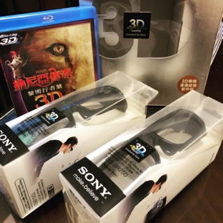 Sony TDG-BR250 3D眼鏡 2支+《納尼雅傳奇2》3D藍光影片