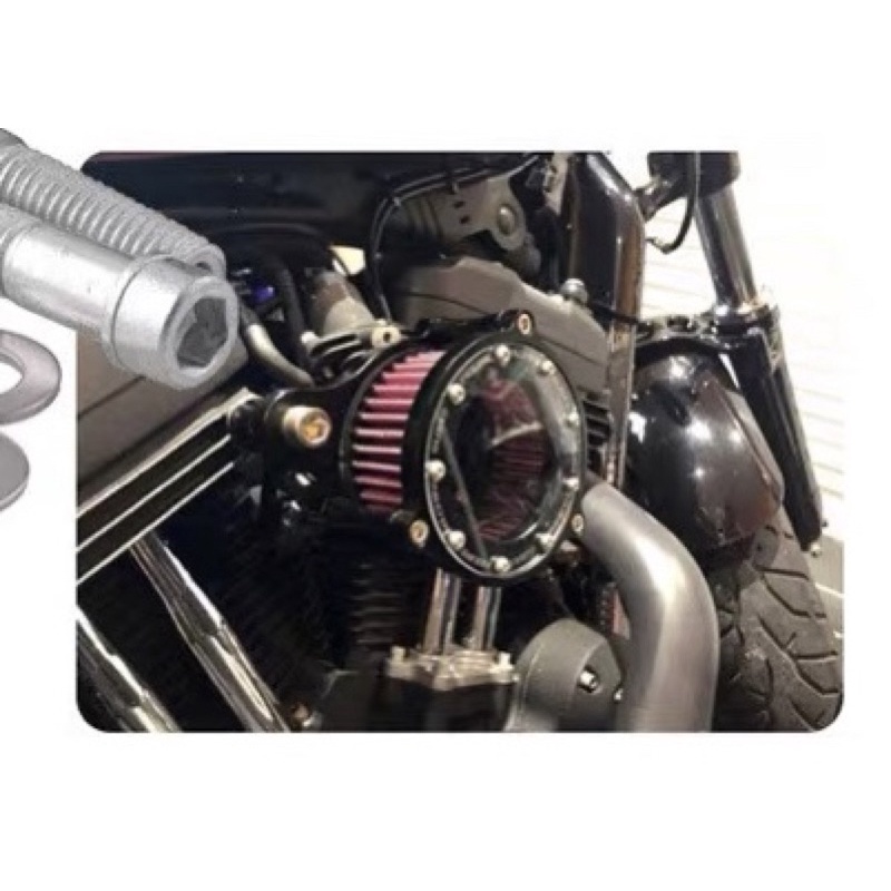 適用於哈雷摩托車 改裝配件 鋁制透明復古 化油器空氣濾清器