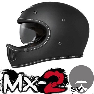 M2R MX2 山車帽 MX-2 SV 消光黑 內墨鏡 復古山車帽 全罩式安全帽