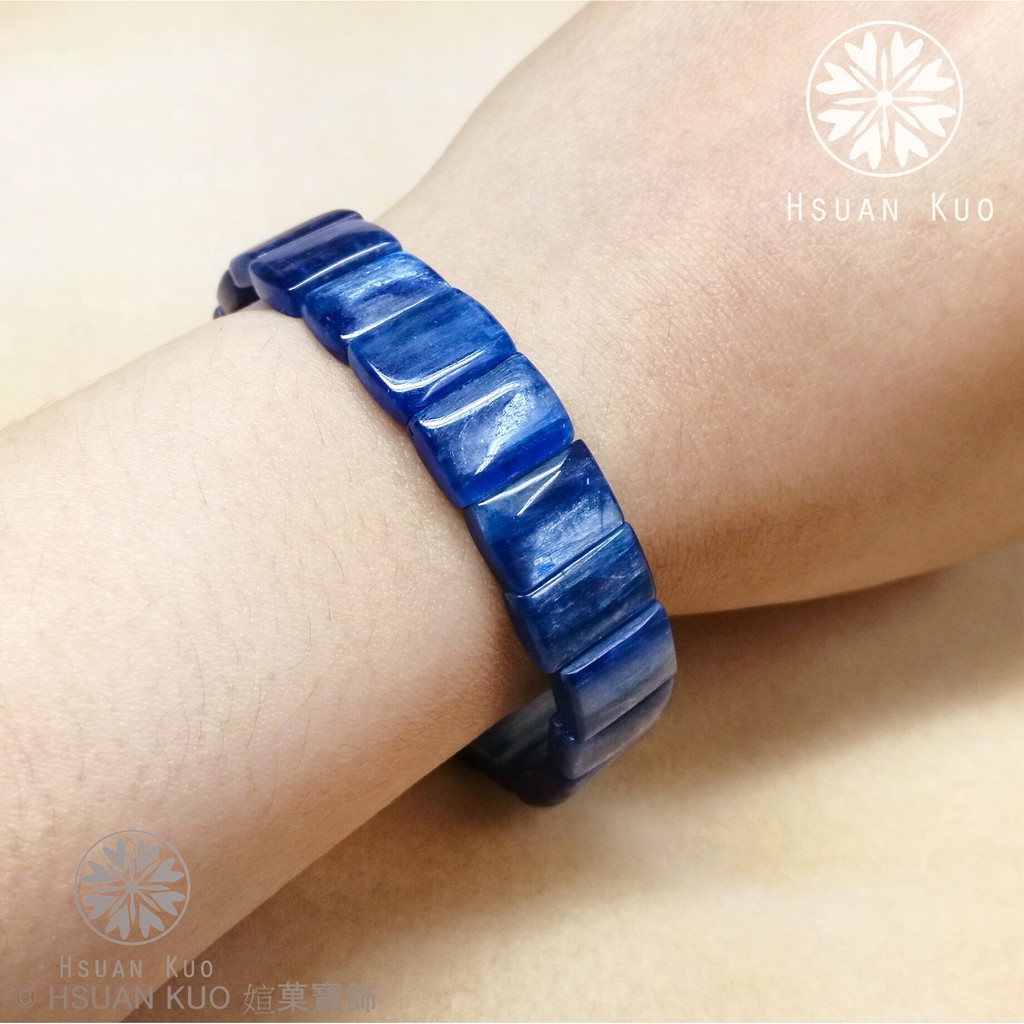 【媗菓/現貨】天然13mm藍晶石秀氣手排/手珠/手串