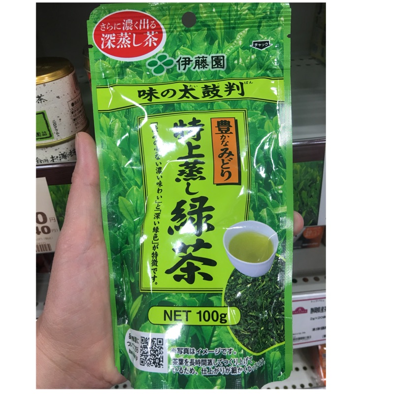 Miko 可小舖 日本美食～《現貨》日本 伊藤園 特上蒸 綠茶  茶葉100g