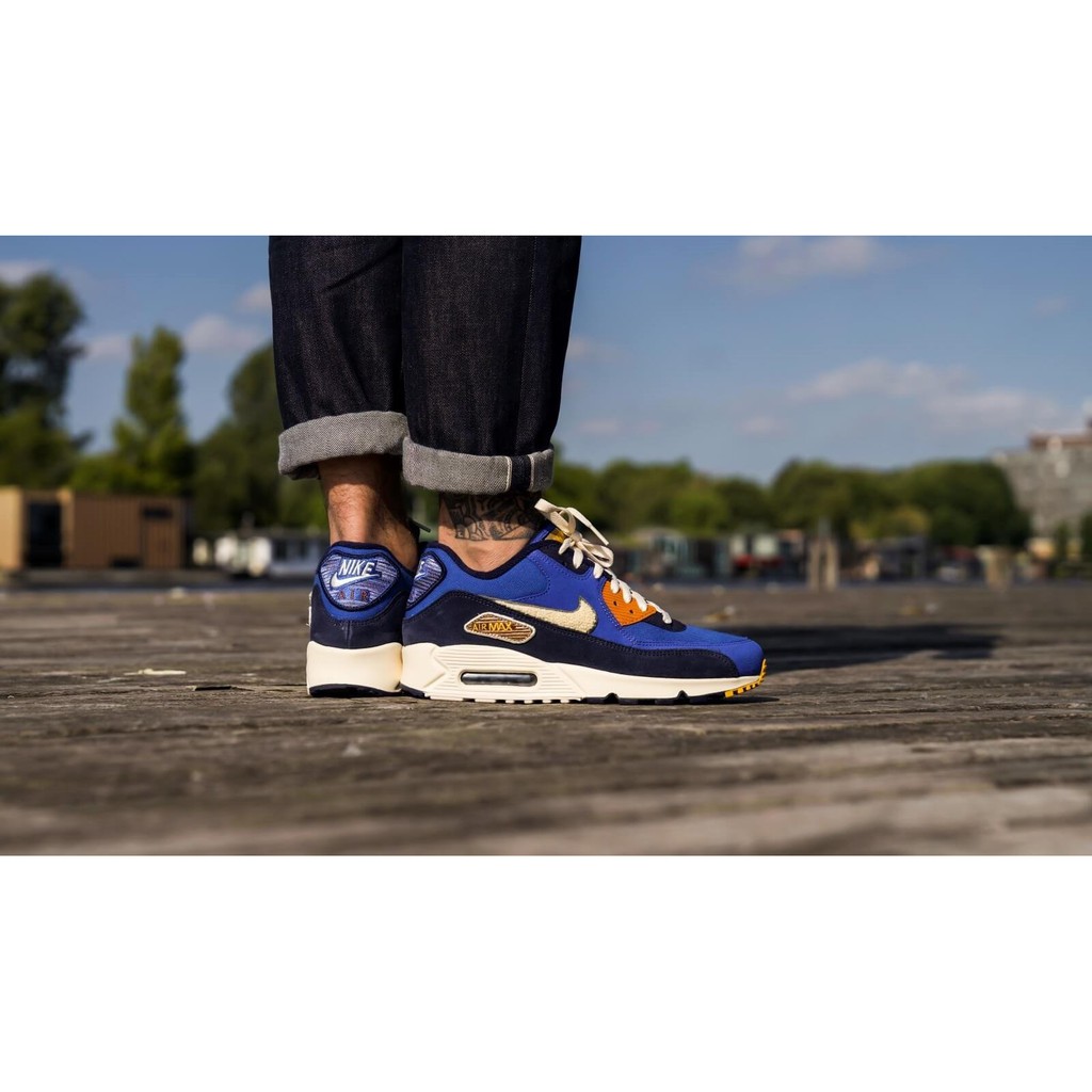 免運Nike Air Max 90 Premium SE 藍色858954-400 慢跑鞋(sale) | 蝦皮購物