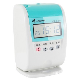 【乖迪文具小舖】//KRONE 立光科技// KR-666 九針點矩陣時尚 液晶顯示打卡鐘(適用優美小卡)