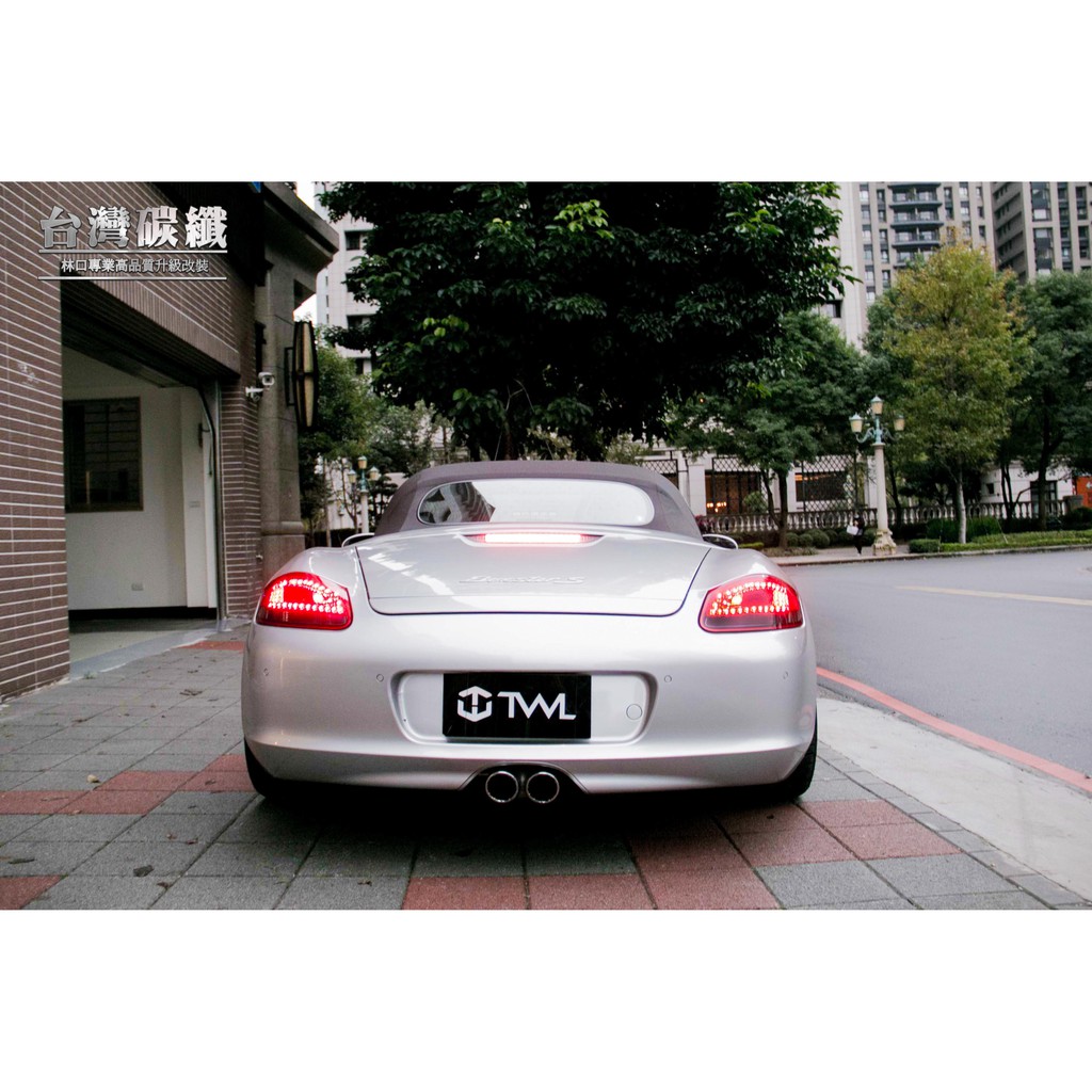 TWL 台灣碳纖 保時捷987 05 06 07 08 09年 BOXSTER CAYMAN 紅墨 晶鑽 LED 尾燈組