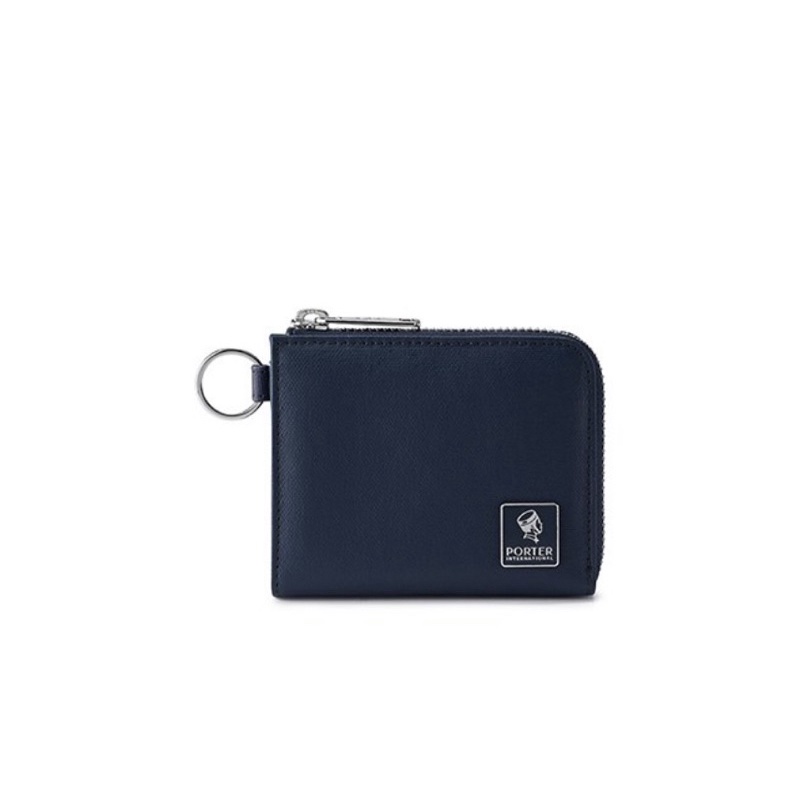 全新 藍色附提袋Porter短夾 零錢包 卡片夾