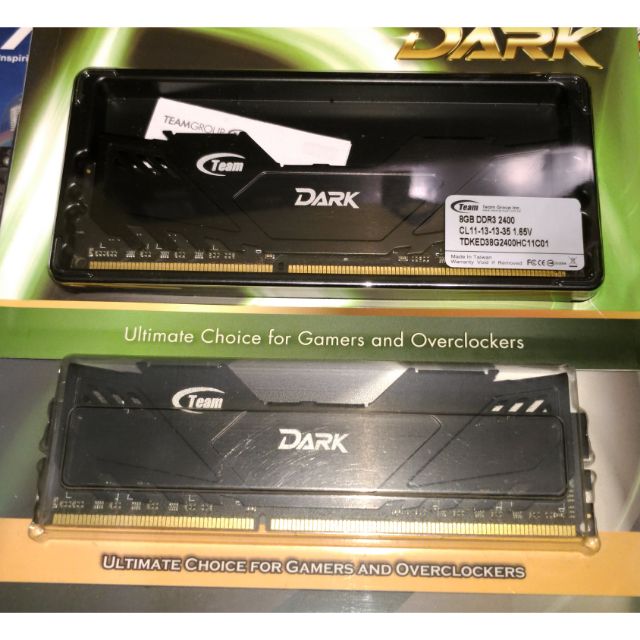 十詮 Team DDR3 2400 8G 有兩條