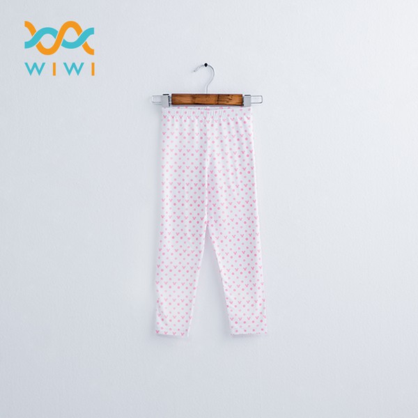 【WIWI】經典米奇溫灸刷毛九分發熱褲(白粉色 童100-150)
