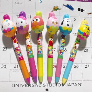 日本 USJ 大阪環球影城 復活節限定 Snoopy 史努比 糊塗塔克 凱蒂貓 Elmo 艾摩 moppy 原子筆 筆