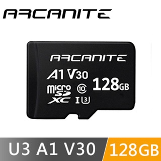 【ARCANITE】128GB MicroSDXC U3 V30 A1 記憶卡-附轉卡