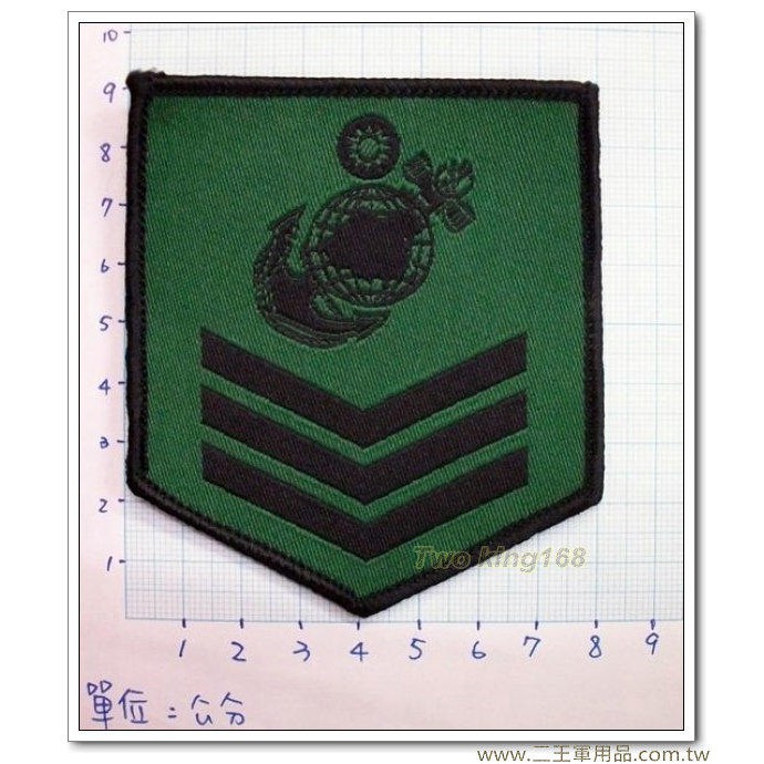 南台灣最大☆★二王軍警防身百貨用品☆海軍陸戰隊上兵臂章(低視度) 迷彩服 虎斑迷彩 海陸