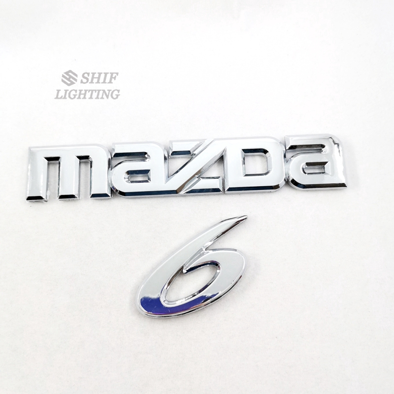 1 x ABS 鍍鉻 MAZDA 6 MAZDA6 字母標誌汽車汽車後備箱標誌貼紙徽章貼花