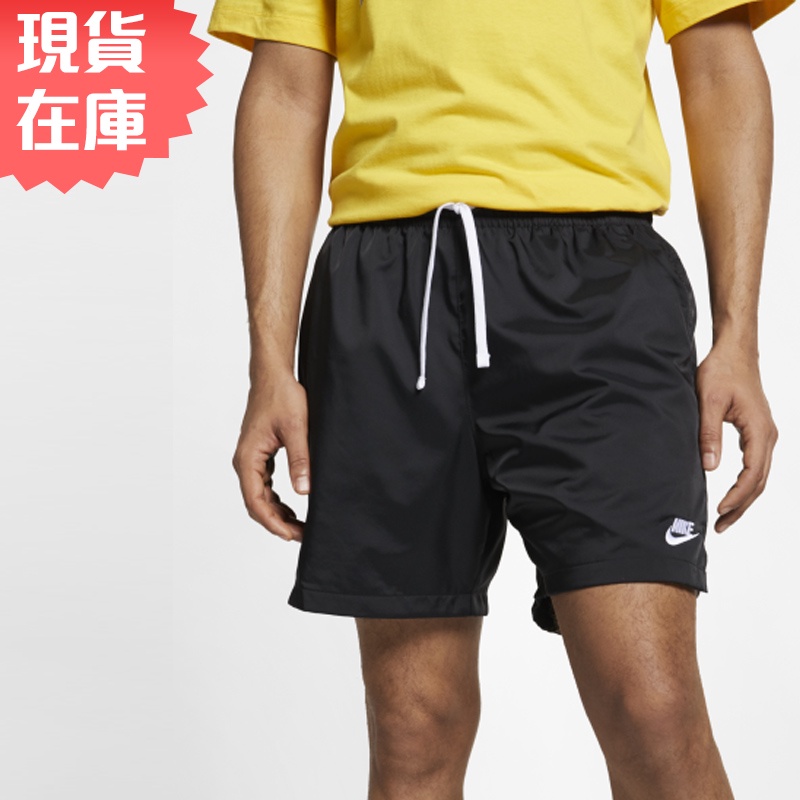 NIKE Sportswear 男裝 短褲 休閒 慢跑 健身 輕量 透氣 口袋 黑【運動世界】AR2383-010