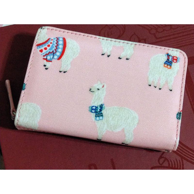 (客訂@jea.2)Cath Kidston 粉色羊駝零錢包/中短夾 Mini Alpacas Pocket Purse