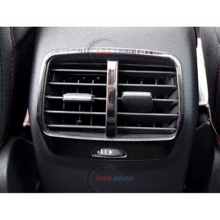 FORD 福特 19年 FOCUS MK4 黑鈦拉絲 後座 出風口 飾框 後排 冷氣 飾板 不鏽鋼 黑鈦【CA332】