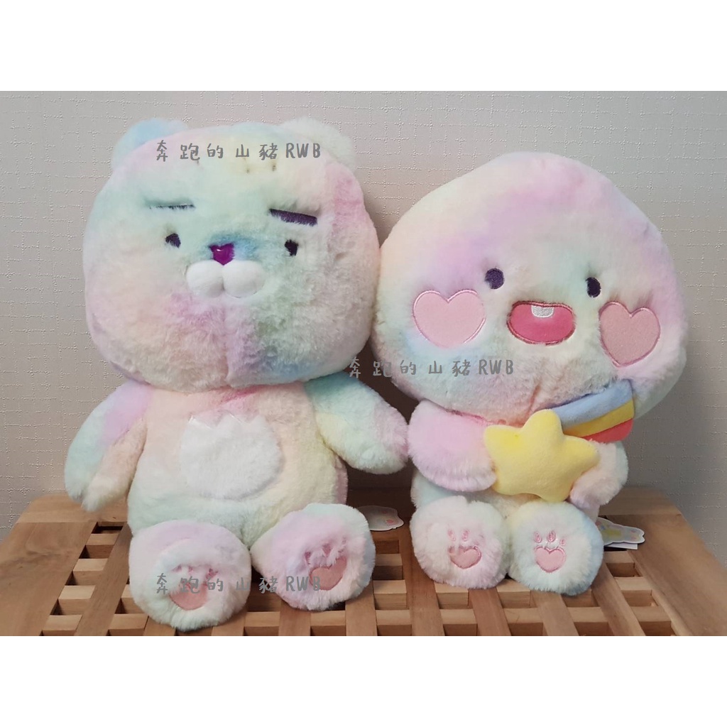 🍀【韓國現貨】KAKAO FRIENDS x CARE BEARS 彩虹熊 彩虹萊恩 桃子 愛心熊玩偶