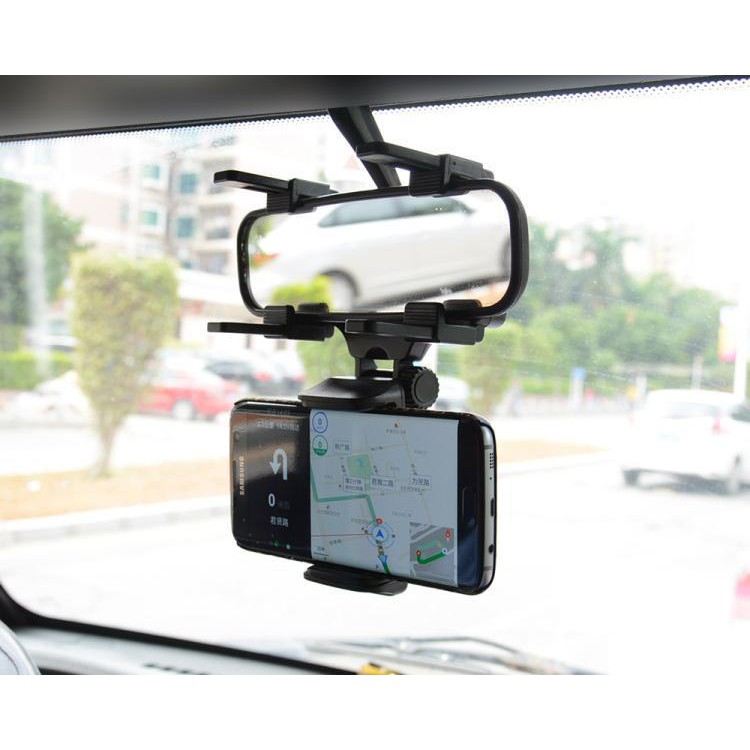 車用後視鏡手機支架   可當行車紀錄器  導航