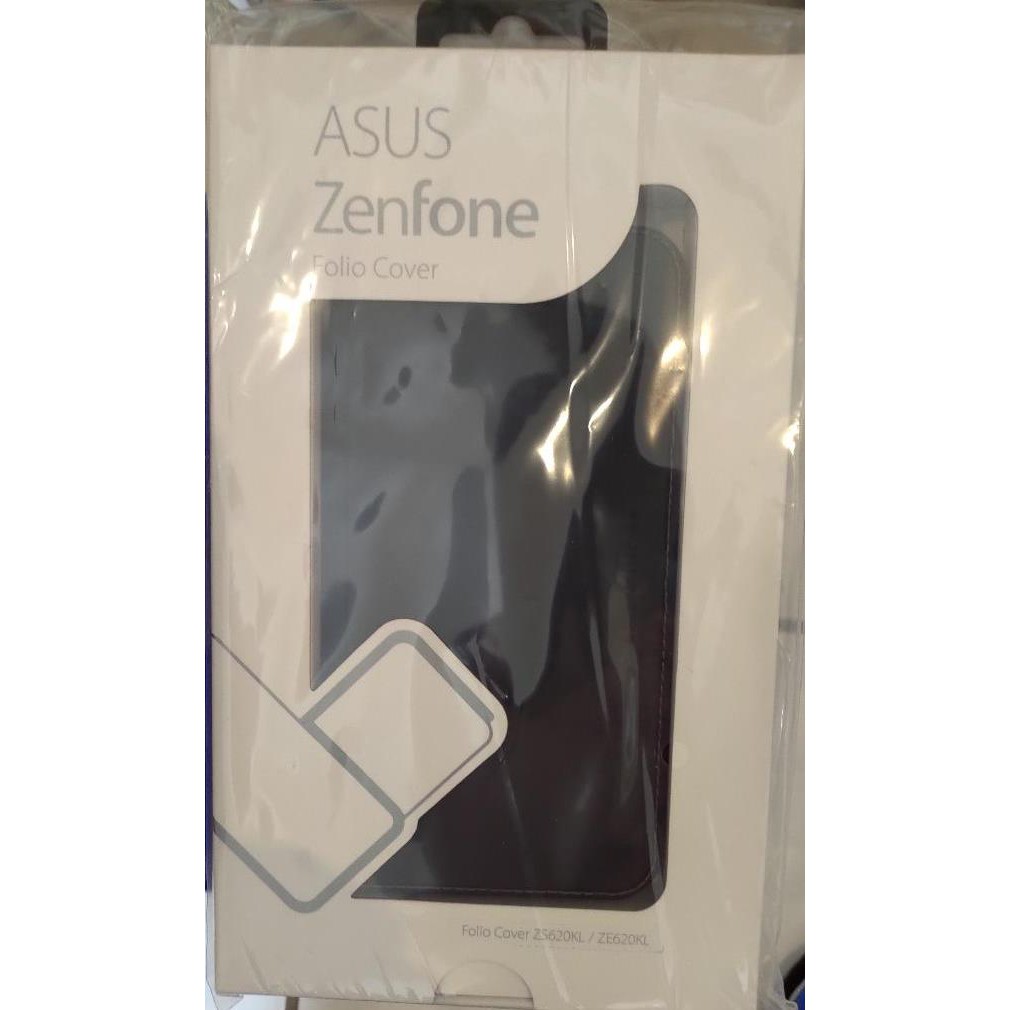 全新 ASUS ZenFone 5/5Z 原廠側掀皮套(ZE620KL FOLIO COVER) - 黑色