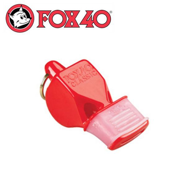 【Fox 40 軟膠口哨子Fox 40 classic《紅色》】9603-0108/高音哨/求生哨/訓練哨/悠遊山水