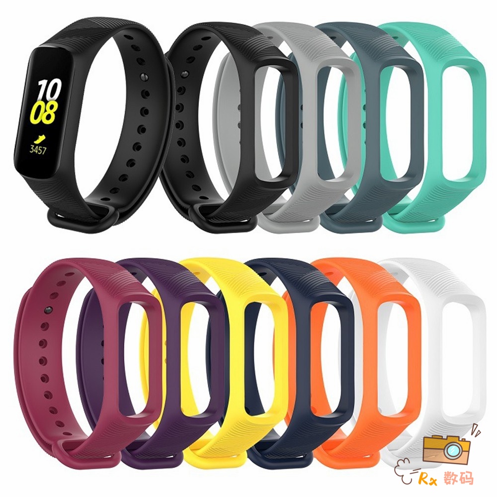 RX數配中心適用於 Samsung Galaxy Fit E R375 錶帶錶帶新款矽膠一件式斜紋錶帶和 Fit-E F