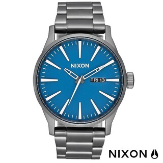 NIXON A356-2854《Sentry SS系列》42mm/防水100米/男女兼用/槍灰x藍【第一鐘錶】