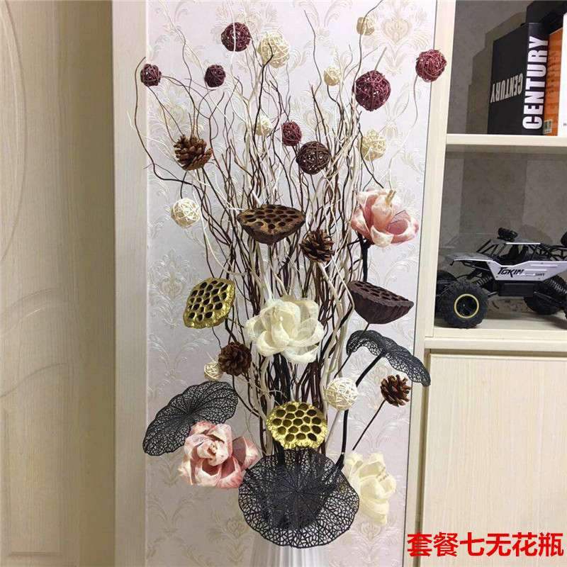 新品热销 天然干枝干樹枝裝飾陶瓷客廳落地干花瓶玄關居家龍柳插花藝術擺件 蝦皮購物