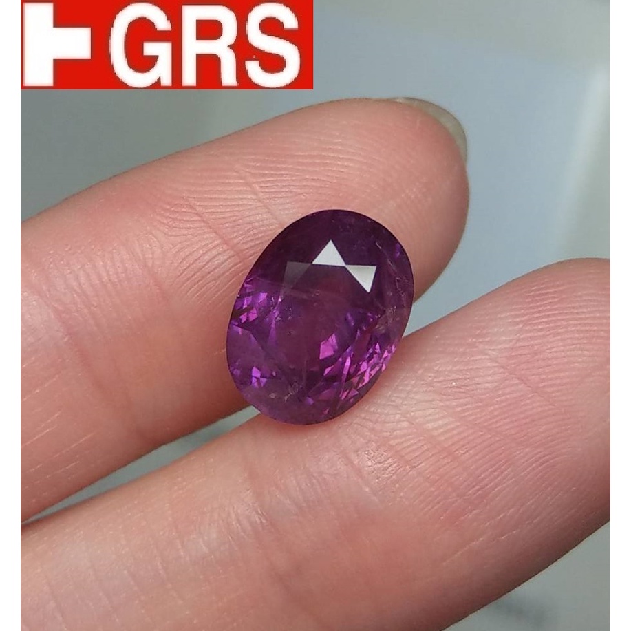 【台北周先生】天然紫粉色藍寶石 6.09克拉 紫粉剛 無燒 最棒錫蘭產 送GRS證書