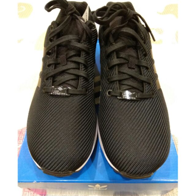 Adidas originals 愛迪達 三葉草 ZX FLUX 復古 全新正品 黑色 男鞋全新US 10號